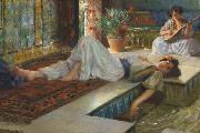 Ferdinand Max Bredt Leisure of the odalisque USA oil painting artist